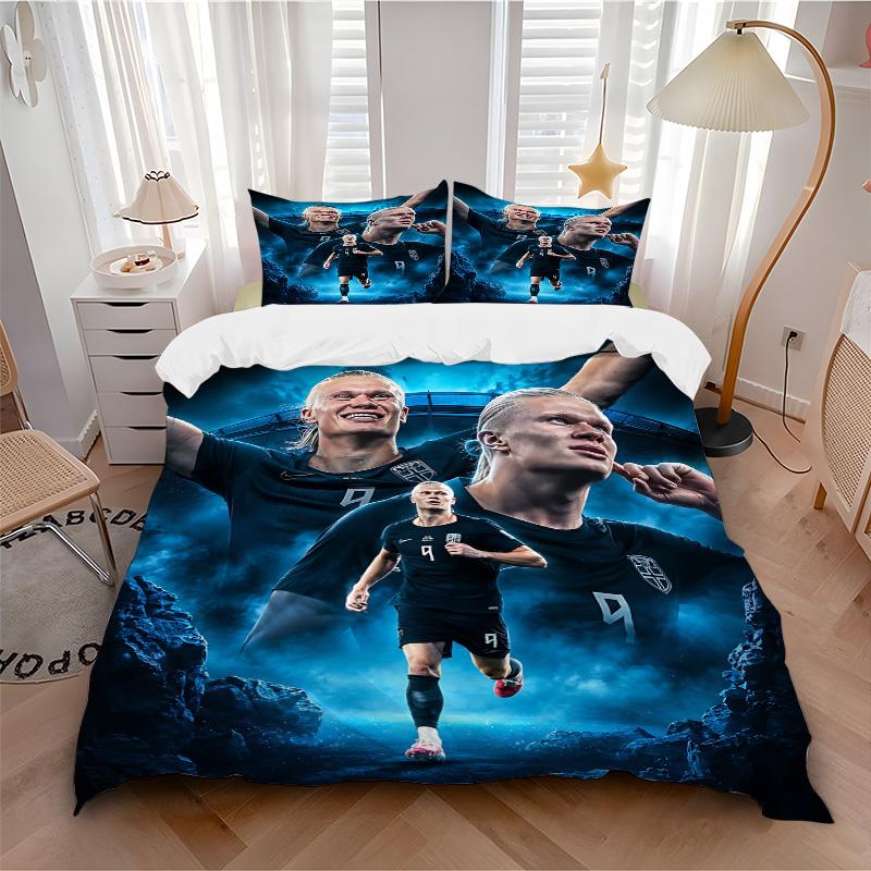 Football Hero Action Print 3Pcs Bedding Setduvet Cover With 2 Bedropillowcase Home Birthday Gift