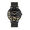Perry 36mm Black IP Case Mesh Bracelet Black Sunray Dial &