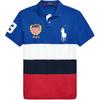 Polo Color Block Number Logo Big Pony Logo Polo Shirt Men Polo Shirts Blue 710800514-001