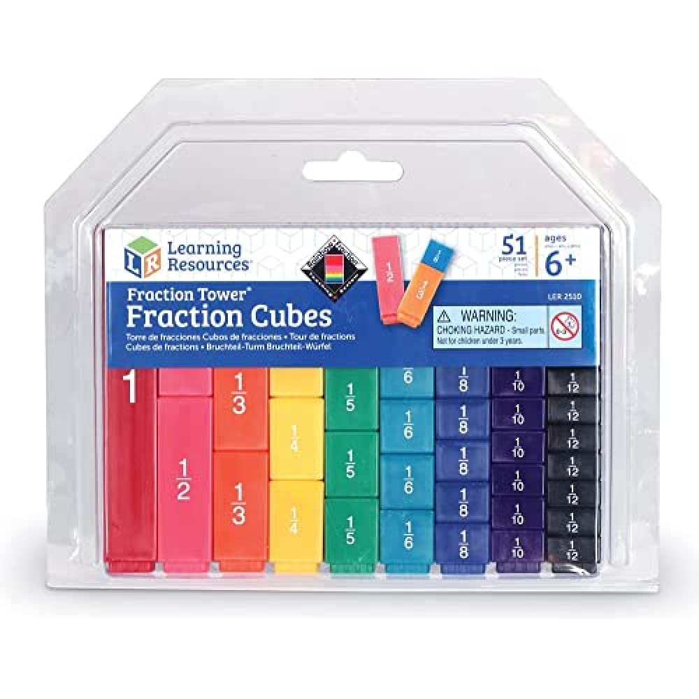 Learning Resources Math Teaching Material Tower Cube Fraction Notation LER2510 Genuine Product