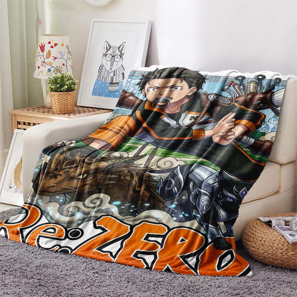 ReZero Starting Life in Another World designPrint Flannel Blanket, High quality Comfortable for All Seasons, Home Decor, Warmth and Comfort