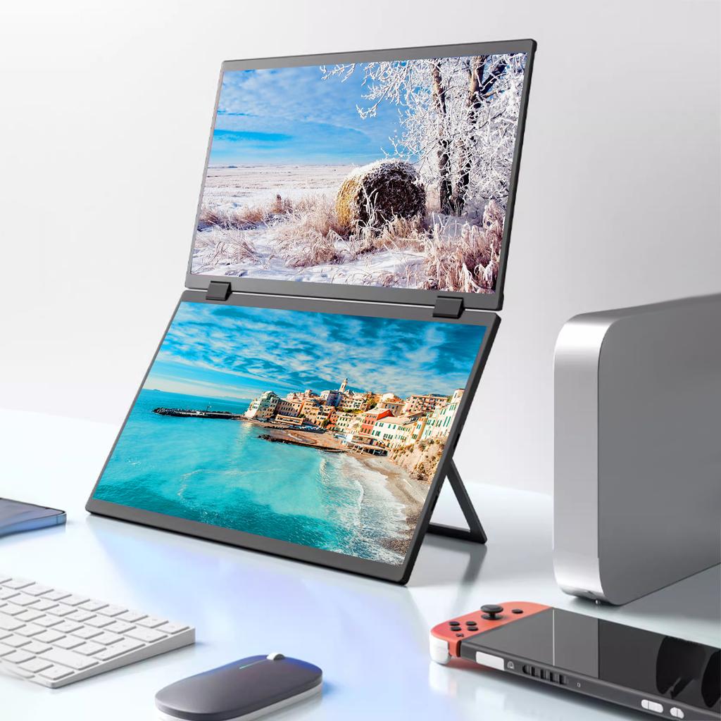 15,6-дюймовый двойной монитор 1080P Расширитель экрана для ноутбука Складной экран Ультратонкий внешний дисплей