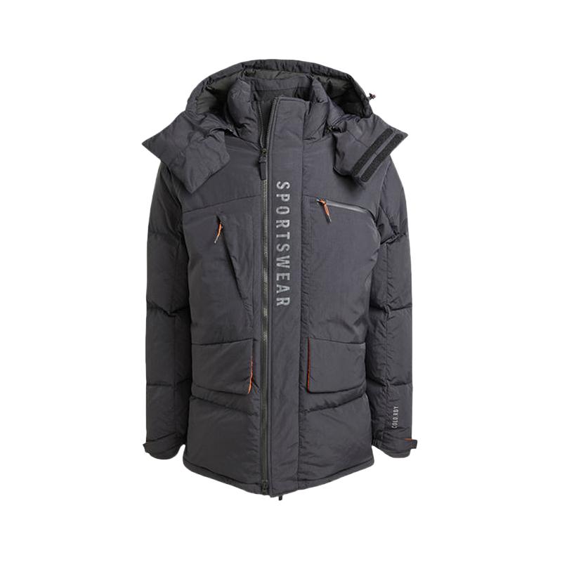 adidas Мужские пуховики Черный с капюшоном Умеренный пуховик JM4616-