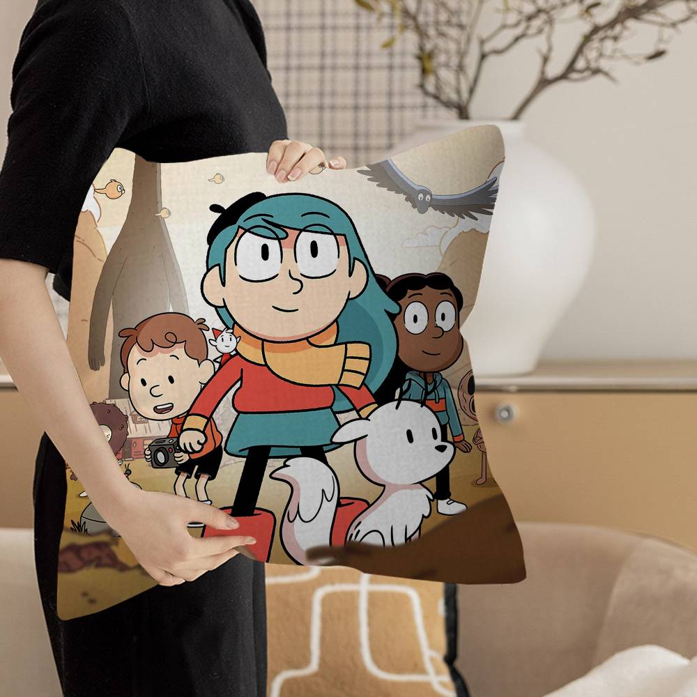 Cute Hilda Cartoon Office Cushion Pillowcase Car Cushion Cover45X45Cm Lumbar Pillowcase Sofa Pillowcover