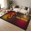 Personalized Crystal Velvet Carpet Galatasaray FC Pattern Non Slip Floor Rug