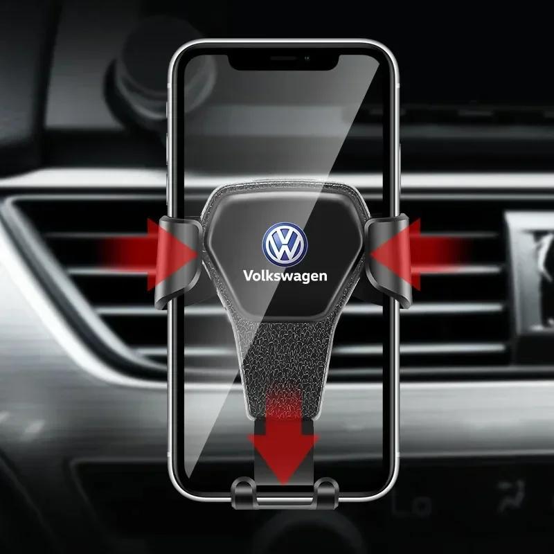 OBTLU1 Gravity Car Mount GPS Mobile Phone Holder Vent Clip Installation For VW R Line GTI Atlas Jetta Touareg Variant Golf Polo Taos