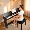 Bluetooth-compatible Piano 88-Key Digital with Triple Pedals & USB MIDI, Touch-Sensitive Keys, 88 Weighted Keys Headphone Jack, LED Screen,