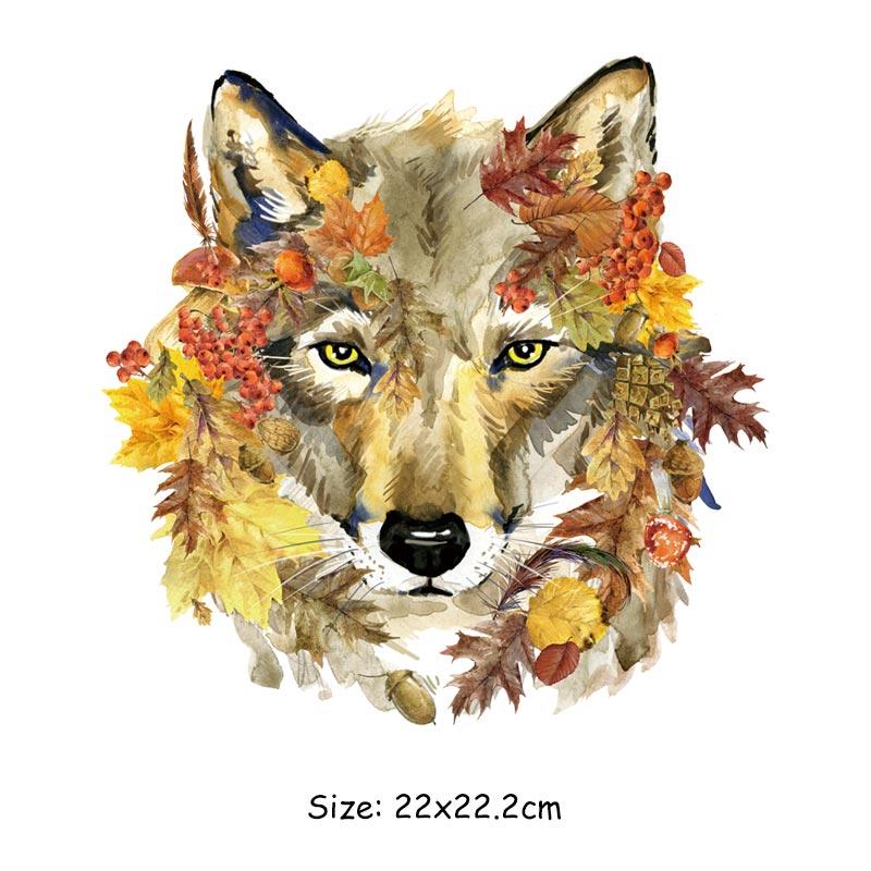 Cartoon Animal Diy Patch Iron On Clothes Jeans Fashion Diy Accessory Sticker Heat Press Appliqued Thermal Patch Wolf Lions Dog