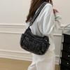 Vintage fashion denim casual shoulder bag women's new versatile multi-pocket lightweight crossbody small square bag trendy