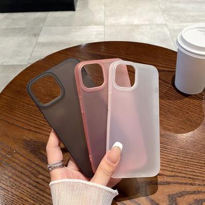 Подходит для Apple 16pro Однотонный матовый защитный чехол IPhone 15 Простой чехол для мобильного телефона с ощущением кожи 14tpu12 Мягкий чехол