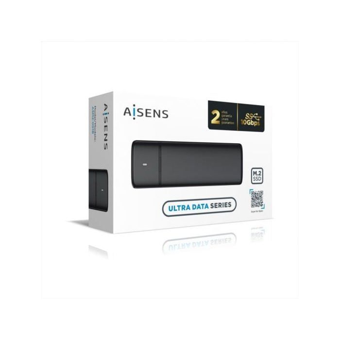 Aisens Ultra Data Caja Externa SSD M.2 PCIe/SATA a USB 3.2 Negra