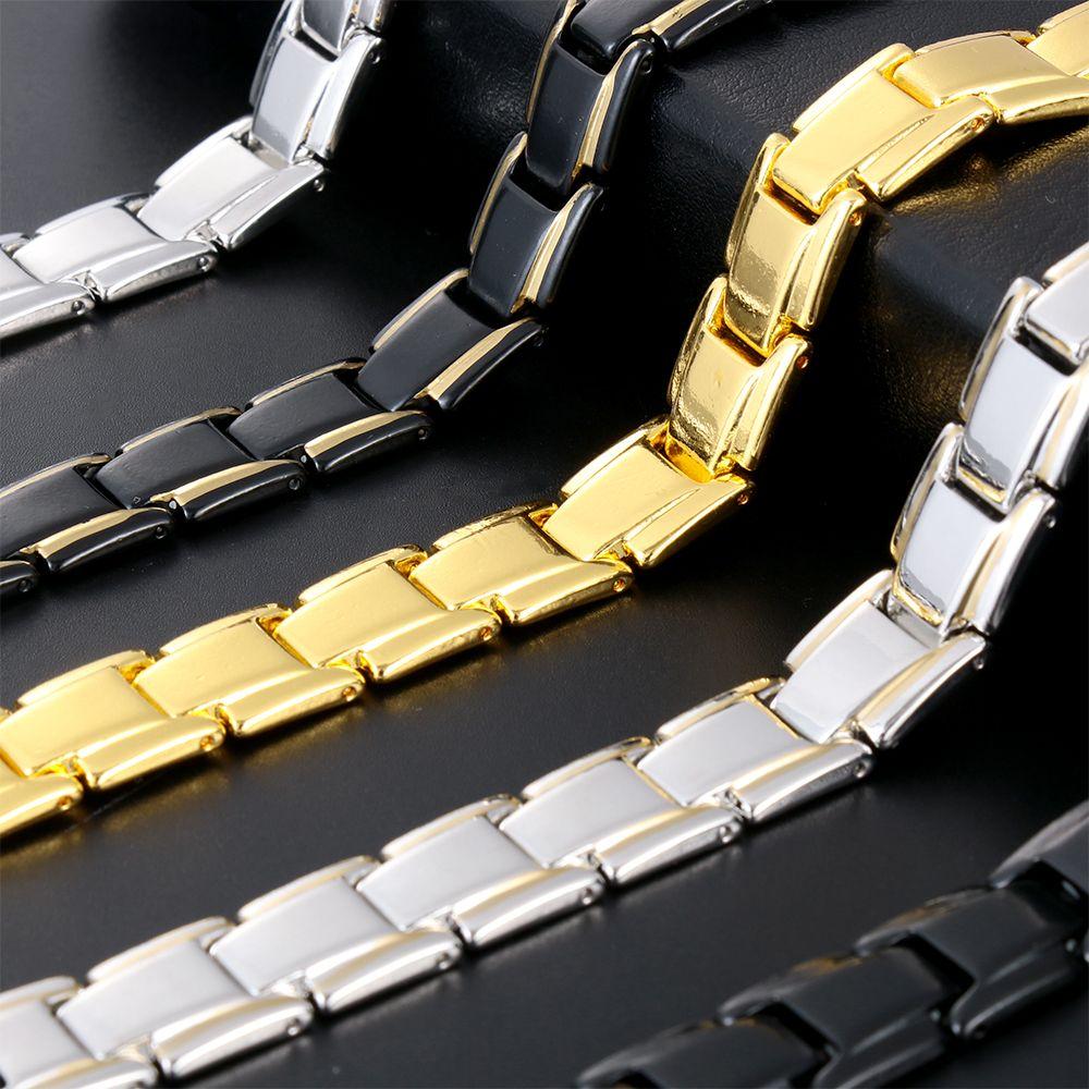 Steel Acupoint Massage Detachable Bangle Hematite Energy Healing Magnetic Therapy Bracelet