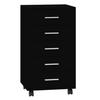 342671 vidaXL Drawer Cabinet with Wheels Black Engineered Wood