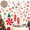 Christmas wind candy party wall decoration wall sticker self-adhesive floor sticker festive atmosphere gingerbread man window sticker
