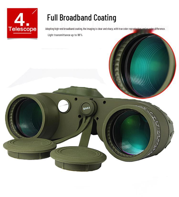 Бинокль Botlang 7x50 HD с ночным видением - Высокое увеличение, Слабая освещенность, Водонепроницаемый, Уличный военный стандарт