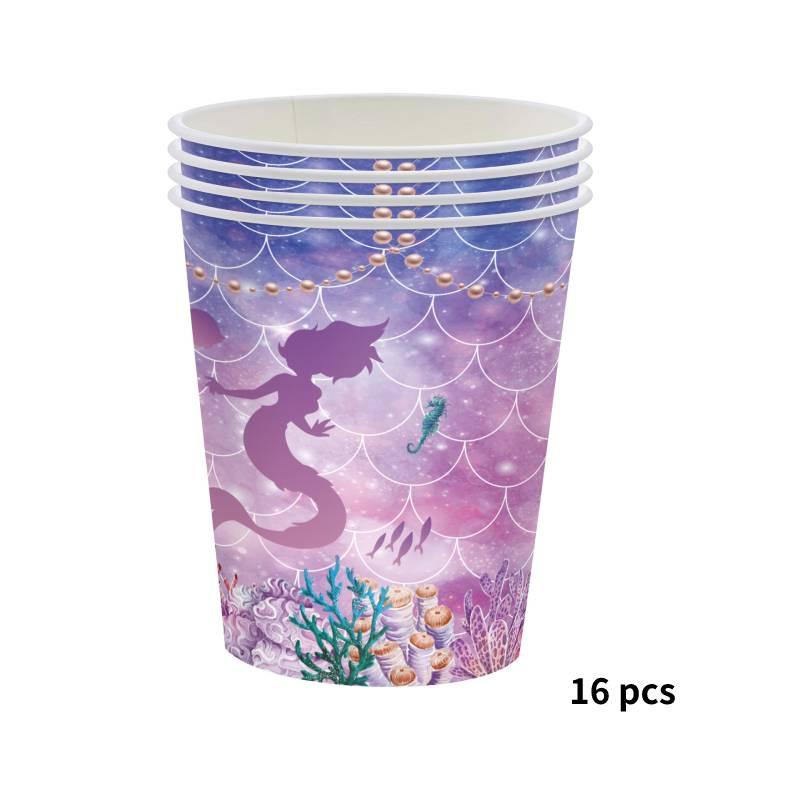 Mermaid-themed Party Paper Plates And Cutlery Set For A Dreamy Celebration