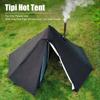 Camping Teepee Tent Outdoor Pyramid Tent Single People Tipi Hot Tent for Camping Hiking