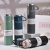 500ml/16.9oz Thermos Cup Set Portable 304 Stainless Insulated Bottle Office Business Style Coffee Vacuum Mug Hot&Cold Drinkware