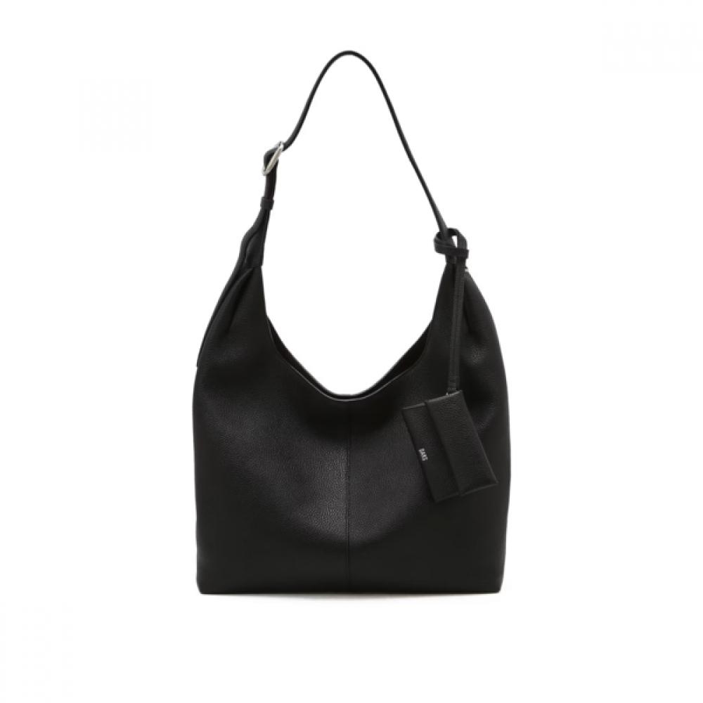 Daks Black Genuine Leather Soft Hobo Shoulder Bag Dcba6f100bk