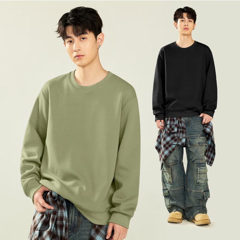 GENIOLAMODE Men's Heavyweight Graphic Crewneck Sweatshirt