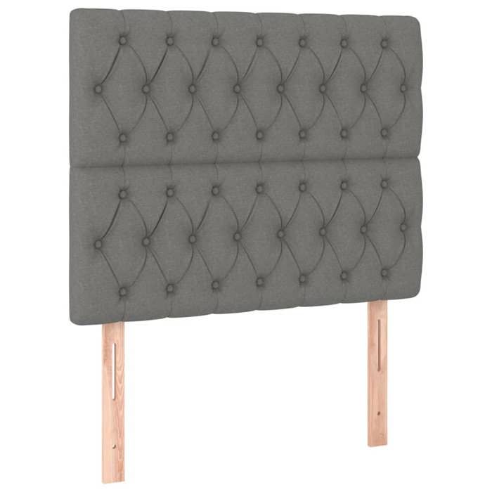 Maison Exclusive - Tête de lit Gris foncé 90x7x118/128 cm Tissu