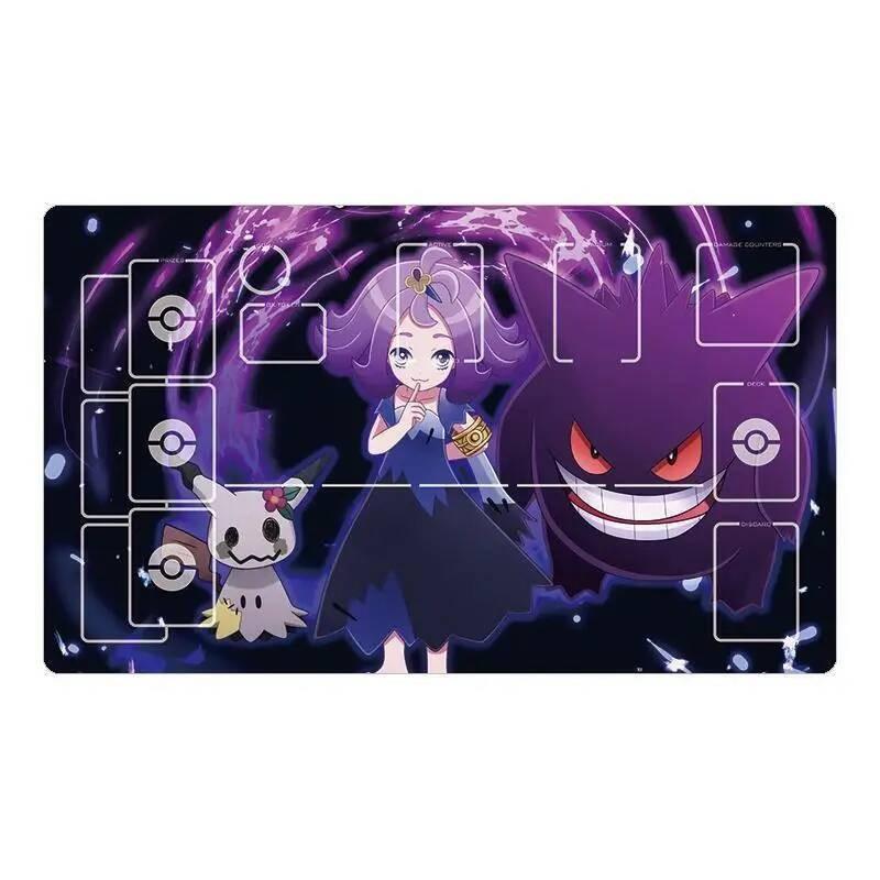 Cartoon Acerola Mimikyu PTCG Anime Game Battle card Rubber Card Pad Mouse Pad Keyboard Pad mm