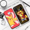 JP35 Pikachu Black Soft Case for Xiaomi Poco X6 X4 M5 M6 F5 F6 C65 C55 C50 C51 C40 Pro Redmi 14C A3X 13C 12C 11T 10A 9C Note 7 6 8A Plus