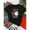 Women T Shirt Christmas Santa Claus Top Tee Streetwear Graphic Printed Tshirts Harajuku Casual Short Sleeve Female T-shirt