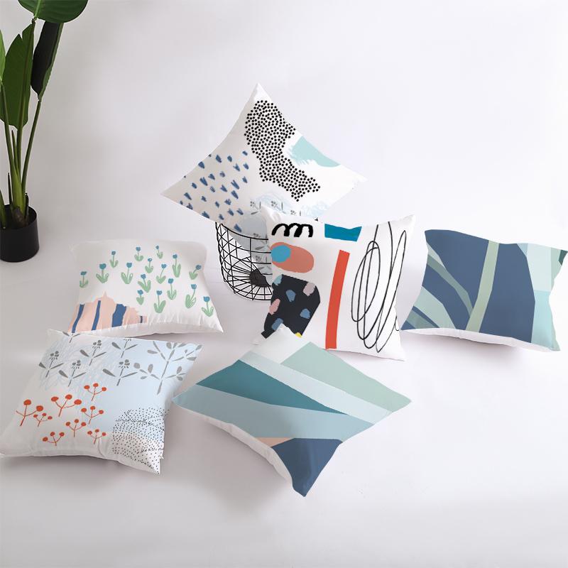 Geometric Printing Cushion Cover Creative Geometric Polyester Decorative Pillowcase Home Accessories Sofa Pillow Case Almohada