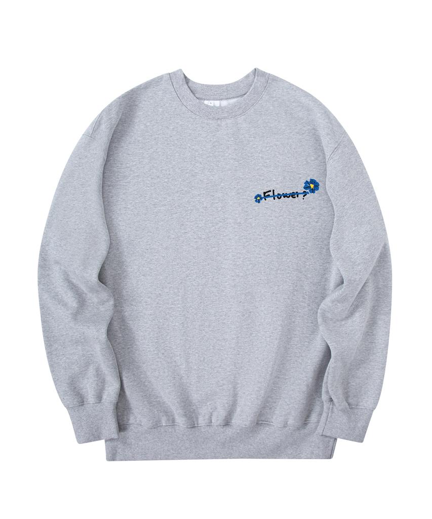 RADINEO Blue Flower Sweatshirt Gray