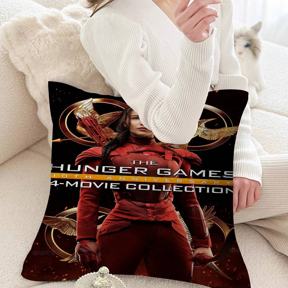 Movie Game Hunger Pillow Gift Home Office Decoration Bedroom Sofa Car Cushion Cover Case 45X45