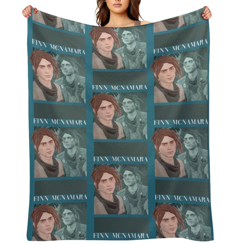 Finn McNamara Vintage Throw Blanket Flannel Comforter Thermals For Travel Soft Plush Plaid Blankets