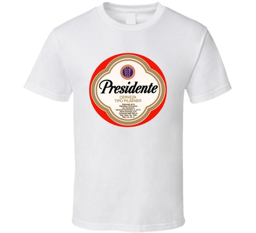 Футболка с ретро-этикеткой пивоварни Presidente Beer