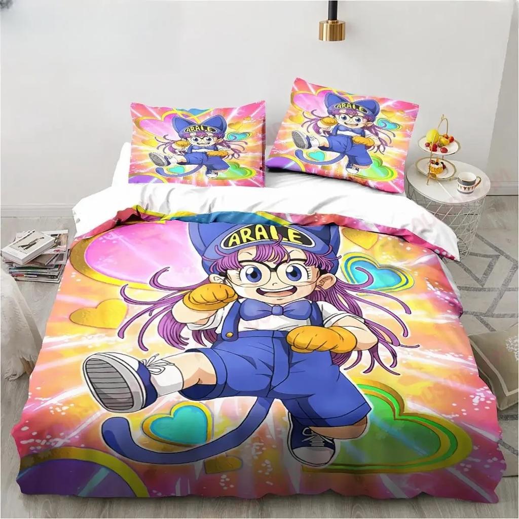 Новый милый мультяшный набор постельного белья DR S-Slump Arale Аниме King Twin Double Микрофибра Пододеяльник