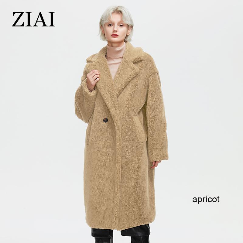 ziai Пальто Тедди с заниженными плечами и наклонными карманами