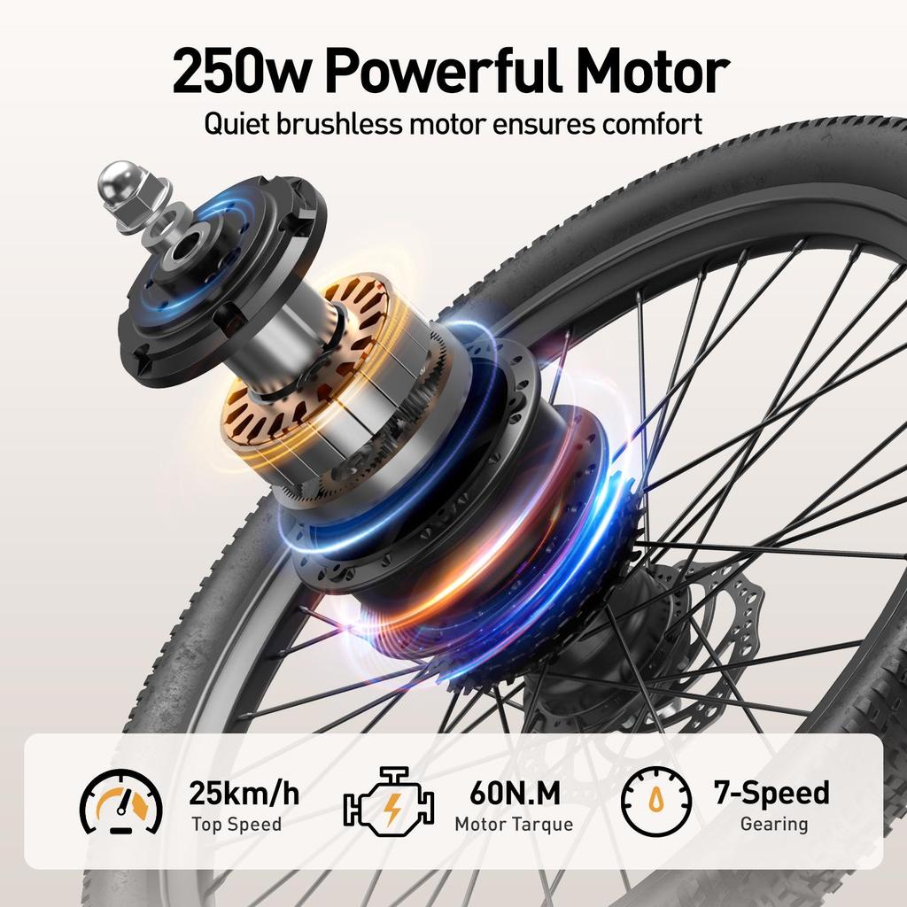 Электровелосипед Aairsk SU7 250 Вт Запас хода 30-60 км Складной Легкий Электровелосипед для Взрослых Городские Поездки