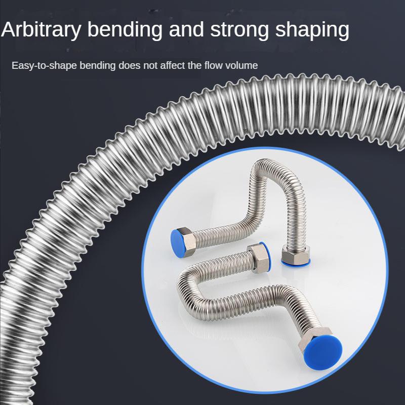 1 Inch 304 Stainless Steel Bellows High Pressure Explosion-proof Hose DN25 Engineering Special Cold and Hot Water Pipe Metal