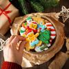 6PCS Christmas Cookie Cutting Machines Christmas Cartoon Cookie Molds Santa Claus Snowflake Flipping Sugar Cookies Baking Tools