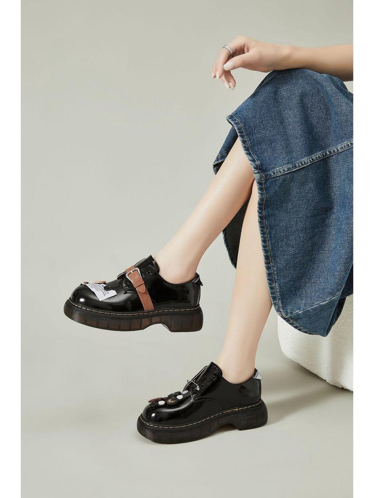 Женские мокасины Мэри Джейн на толстой подошве Bosi Niche Design 2025 года