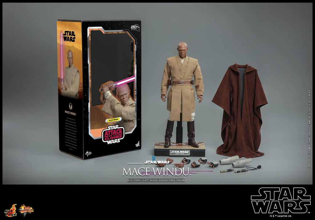 Movie Masterpiece Star Wars Episode of the Clones Mace Windu Scale Figure 2/Attack 1/6