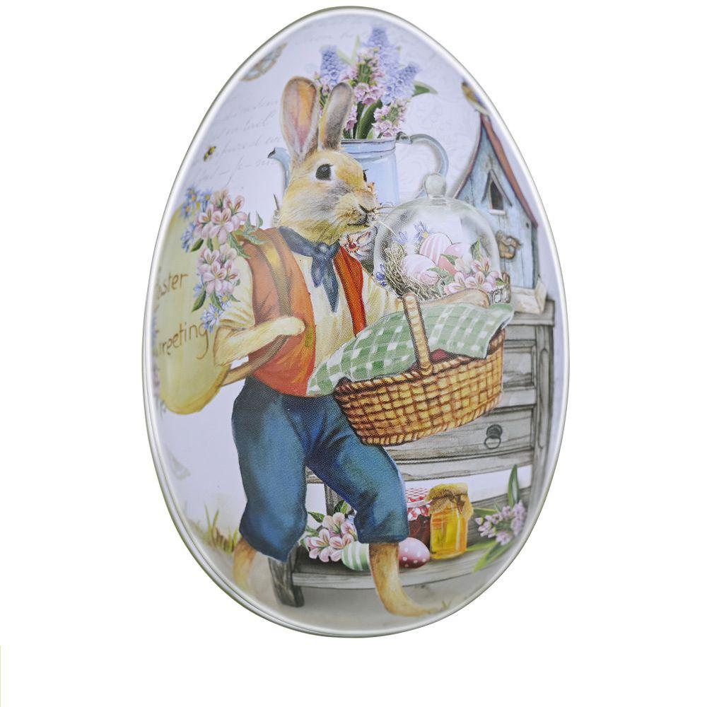 Unique Easter Egg-shaped Metal Tin For Candies Biscuits And Gifts