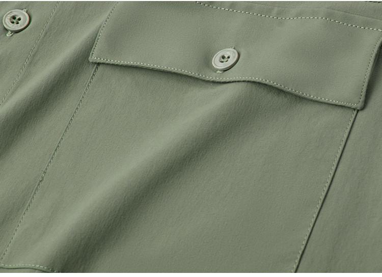 Spring new casual and easy to maintain long sleeved shirt for men, waterproof, stain resistant, and UV resistant
