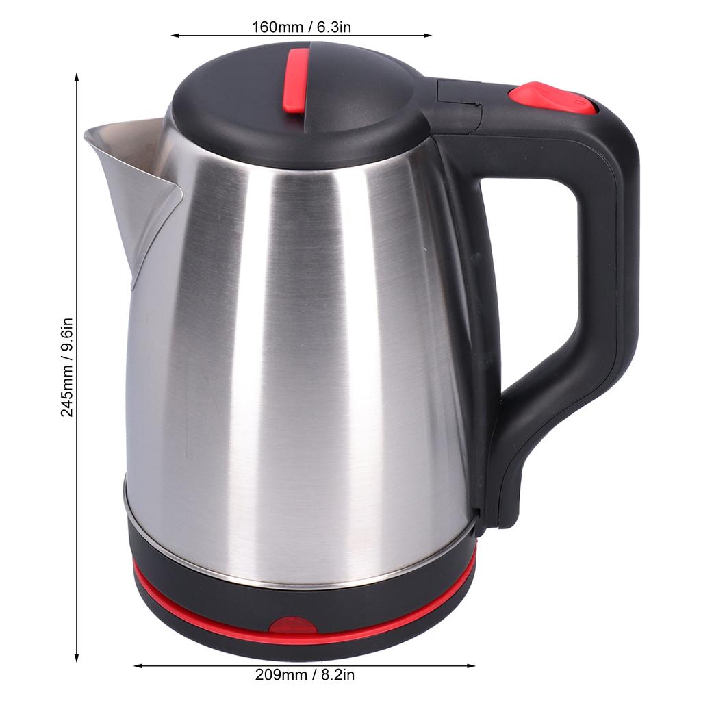 2,0 л из нержавеющей стали, электрический чайник, чайник, чашка для домашнего общежития, вилка европейского стандарта, 220 В