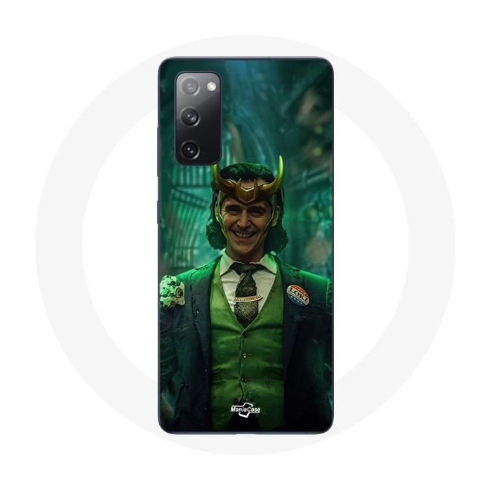Coque maniacase pour Samsung Galaxy S20 FE Loki Thor Ragnarok avec Casque Affiche Personnage Série Saison 1