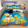 3Pcs Simpsons Family Adventure Bedding Sets For All Sizes New 3D Printed Bed Cover Comforter Duvet Cover Pillowcase Bedroom Decoration