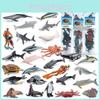 Ocean Life Pvc Model Storage Box Set Featuring Whale Penguin Shark Marine Creatures For Display