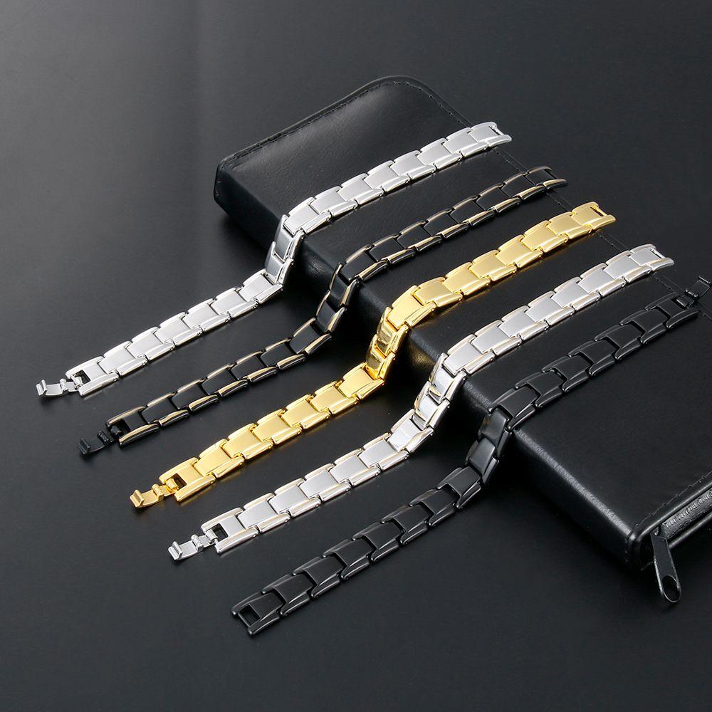 Стальной акупунктурный массажный гематитовый магнитный терапевтический браслет съемный браслет энергетическое исцеление