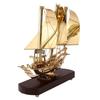 Brass and Wood Handmade  Nautical Sailing Ship Decorative and Gift Exhibit Model 3 Masts