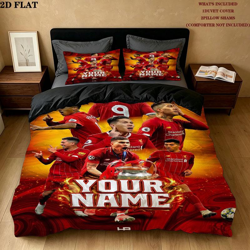 Custom Lfc Bedding Quilt Set Quilt Cover Pillowcase Home Decoration Birthday Gift (1 * duvet cover + 2 * pillowcase, without core)