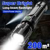 60W Super Powerful LED Flashlight Zoom Tactical Torch Built-in Battery USB Rechargeable Waterproof Lamp Ultra Bright Lantern